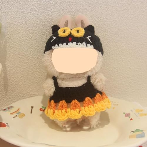 17 cm Plüschpuppenkleidung, Kürbishexen-Puppenkleidung im Halloween-Stil, Kleiner Teufel, kompatibel mit der Labu-Puppe, 2025 Neue Stilvielfalt, 17 cm Puppen-Outfit-Zubehör-Sets(D) von Generic