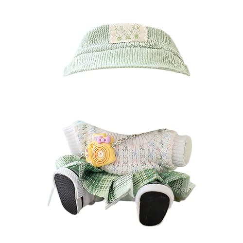 17 cm Puppen-Charms, Outfit-Zubehör-Set, Mini-Puppenkleidung, Dekorationsset zur weicher Stoff, süße Ornamente im Party-Stil (Puppe Nicht im Lieferumfang enthalten) Tne523 (Light Green, 17cm) von Generic