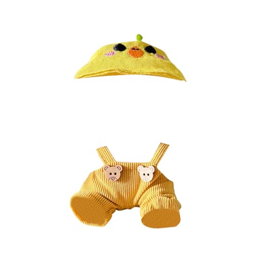 17 cm Puppen-Charms, Outfit-Zubehör-Set, Mini-Puppenkleidung, Dekorationsset zur weicher Stoff, süße Ornamente im Party-Stil (Puppe Nicht im Lieferumfang enthalten) Tne528 (Yellow, 17cm) von Generic