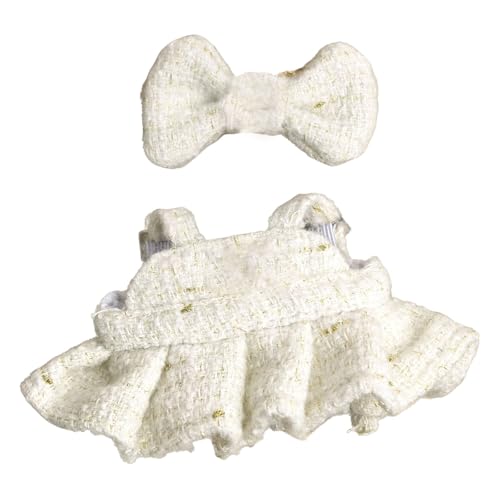 17cm Puppenkleider-Set, 3 Elegante Trägerkleider-Outfits für Puppen (P Ink/Blau/Weiß) BgP529 (C, 17x7x1cm) von Generic