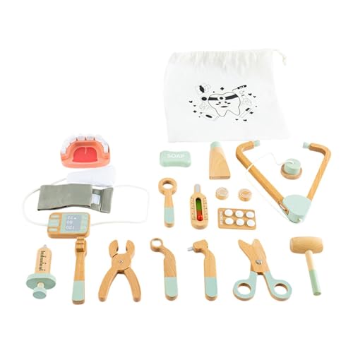 17pcs Kinderarzt Kit Spielzeugmediziner Kit Kinder Doktor Playset Play Doctor Set für Kinder, GrÜn von Generic