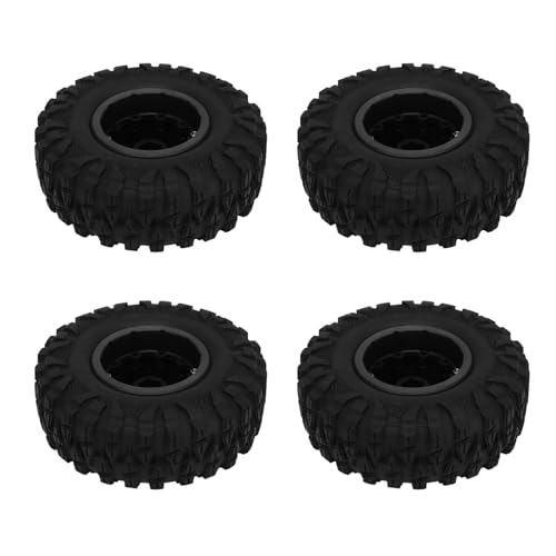 2,2-Zoll-RC-Crawler-Reifen, RC-Crawler-Reifen mit Hervorragendem Grip, Einfach zu Installierendes Gummi und Nylon für die Reparatur von RC-Autos (Black) von Generic