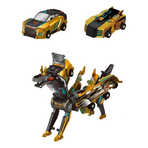 2 In 1 Kollision Transforming Dinosaurier Auto Spielzeug Automatische Transformation Qmh92 (B, One Size) von Generic
