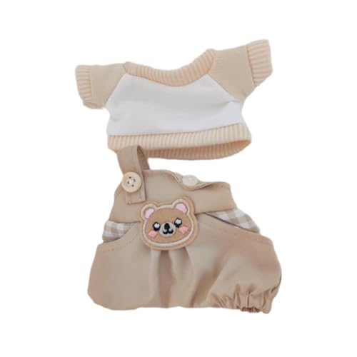 2 Stück Puppen Hosenträgerhosen mit T Shirt, Miniatur Kleidungszubehör für 15–17 cm Große Puppen, Mädchenpuppen, Kostüme, Khaki 2 Stück Puppen Hosenträgerhosen mit T Shirt, Miniatur Kleidungszubehör für 15–17 cm Große Puppen, Mädchenpuppen, Kostüme, Khaki von Generic