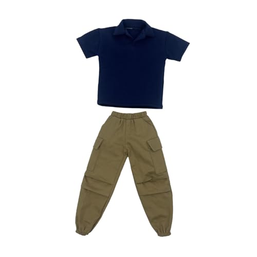 2 Teile 1/6 T Shirt mit Kurzen Ärmeln Und Hose für 12 Zoll Puppenmodell Zubehör, Marine 2 Teile 1/6 T Shirt mit Kurzen Ärmeln Und Hose für 12 Zoll Puppenmodell Zubehör, Marine von Generic