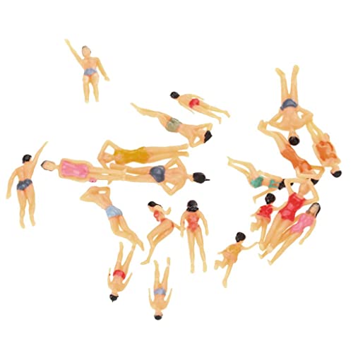 20 Stück Modell Beach People Figuren, Maßstab 1:150, Kunststoff, mehrfarbig, ca. 6-11 mm 20 Stück Modell Beach People Figuren, Maßstab 1:150, Kunststoff, mehrfarbig, ca. 6-11 mm von Generic