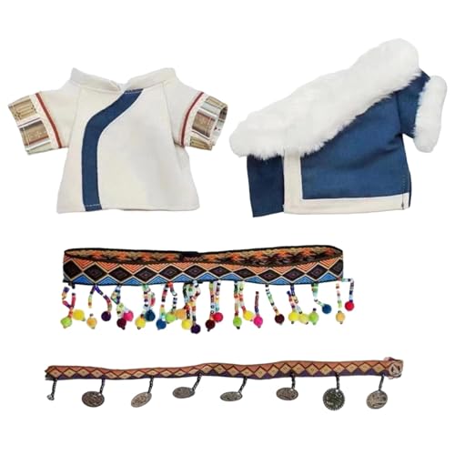 20 cm Plüschkleidung, 8-Zoll-Kleidung | Tibetische Kleidung und Accessoires, weiches Outfit, Kleidung zum Sammeln für und Mädchen 20 cm Plüschkleidung, 8-Zoll-Kleidung | Tibetische Kleidung und Accessoires, weiches Outfit, Kleidung zum Sammeln für und Mädchen von Generic