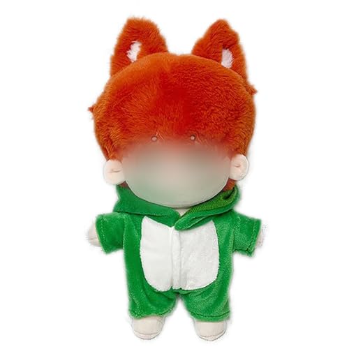 20 cm Puppenkleidungsset, 4 entzückende Outfits mit Tiermotiven für Puppen (Dinosaurier/Kuh/Kaninchen), weiches Kostüm mit passenden Schuhen für 8 Zoll große Stofftiere, ausgenommen (A, 20x10x1cm) von Generic