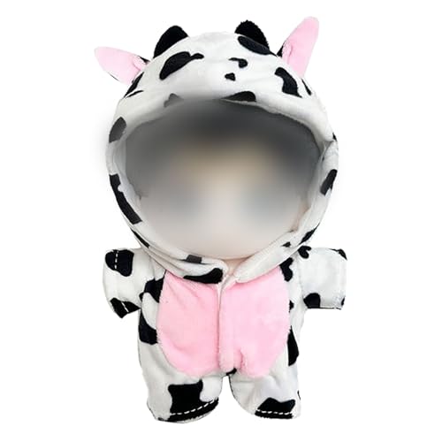 20 cm Puppenkleidungsset, 4 entzückende Outfits mit Tiermotiven für Puppen (Dinosaurier/Kuh/Kaninchen), weiches Kostüm mit passenden Schuhen für 8 große Stofftiere, ausgenommen Dol (C, 20x10x1cm) von Generic
