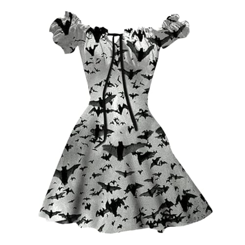 2025 Mittelalter Kleid Damen Halloween Festival Outfit Kleider FüR Karneval Gothic Rmelloses Vampir BöSe Uniform Party Furcht KostüM von Generic