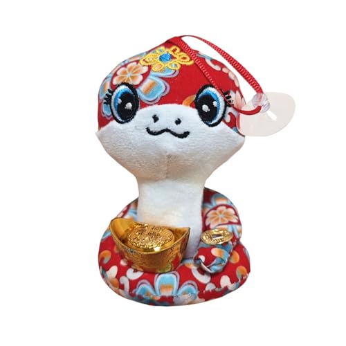 2025 chinesische Sternzeichen Puppe Schlangenpuppen Jahr Von Maskottchen Puppe Spielzeug Anhänger Stofftiere Anhänger Frühling Festival Dekoration Kinder Neujahrs Hängeornamente (Lila, One Size) von Generic