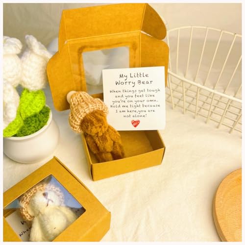 2026 Neue My Little Sorge Bär Abschlussbären, Handgefertigter Mini Plüsch Teddybär In Der Box mit Positiver Kartenpockt Umarmung Aadnungsable Little Puppe In Einer Schachtel Emotionale Coffee 2026 Neue My Little Sorge Bär Abschlussbären, Handgefertigter Mini Plüsch Teddybär In Der Box mit Positiver Kartenpockt Umarmung Aadnungsable Little Puppe In Einer Schachtel Emotionale Coffee von Generic