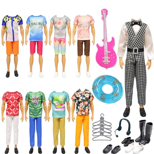 23 Stück Puppenkleidungs Kompatibel mit Ken Kleidung, Clothes for Dolls Jungen Puppen 1 Gitter Anzug 4 Kleidung 4 Hosen 5 Paar Schuhe 5 Kleiderregal 3 Accessories für 12 Zoll Puppen 23 Stück Puppenkleidungs Kompatibel mit Ken Kleidung, Clothes for Dolls Jungen Puppen 1 Gitter Anzug 4 Kleidung 4 Hosen 5 Paar Schuhe 5 Kleiderregal 3 Accessories für 12 Zoll Puppen von Generic