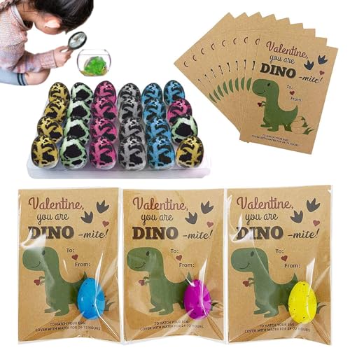 24 Stück Dinosaurier-Ei-Brutkarten in Loser Schüttung Knacken Sie wachsendes Dinosaurier-Ei, das im Wasser schlüpft, Dino-Eier, wissenschaftliche pädagogische Geschenke für Babys ü 24 Stück Dinosaurier-Ei-Brutkarten in Loser Schüttung Knacken Sie wachsendes Dinosaurier-Ei, das im Wasser schlüpft, Dino-Eier, wissenschaftliche pädagogische Geschenke für Babys ü von Generic
