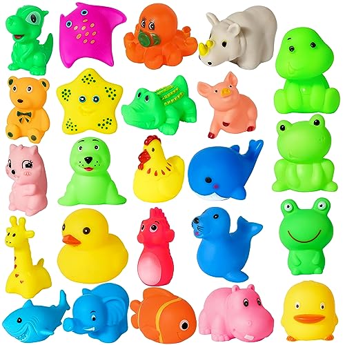 24 Stück Zoo- und Meerestiere, Baby-Badespielzeug, 24 Stück, Verschiedene quetschbare Geräusche, Tierspielzeug für Kleinkinder, Jungen, Mädchen, Baby, schwimmende Badewanne, Spielzeug für Badezimmer 24 Stück Zoo- und Meerestiere, Baby-Badespielzeug, 24 Stück, Verschiedene quetschbare Geräusche, Tierspielzeug für Kleinkinder, Jungen, Mädchen, Baby, schwimmende Badewanne, Spielzeug für Badezimmer von Generic