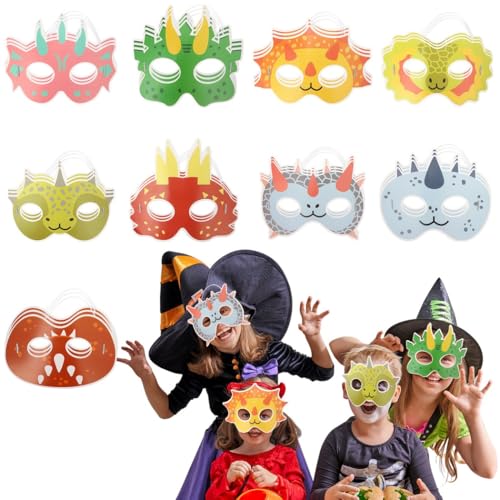 27-teiliges Dinosaurier-Masken-Set für Kindergeburtstage, Halloween und Kostümpartys 27-teiliges Dinosaurier-Masken-Set für Kindergeburtstage, Halloween und Kostümpartys von Generic