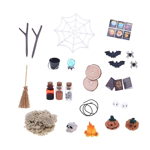 27x Puppenhaus Halloween Miniatur Ornament, Mini Dekoration für Party Schlafzimmer von Generic