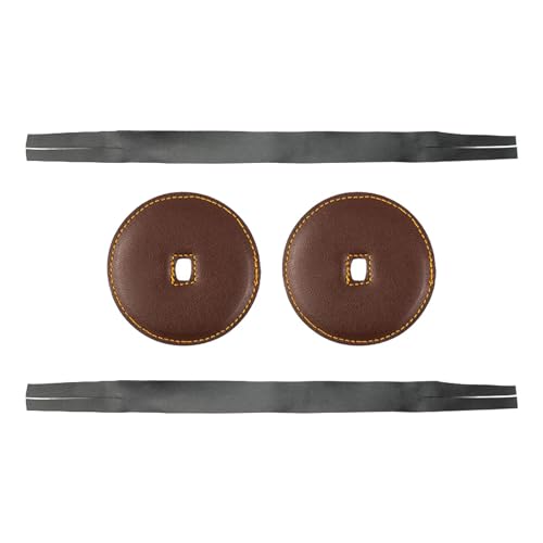 2Pcs Becken Gurt Riemen mit Pads Weiche Marching Becken Gürtel Becken Griff, Dunkelbraun von Generic