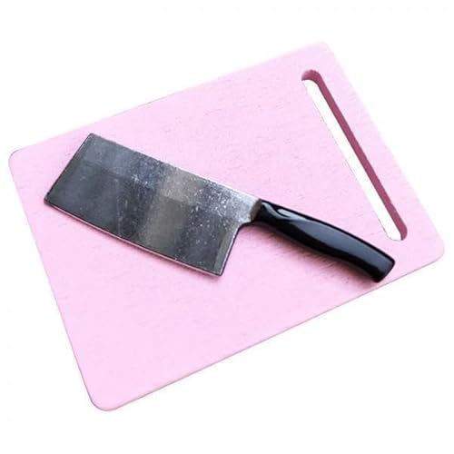 2X 1:12 Miniatur Chopping Board Und Küche, Puppenszene, Zimmermöbel, Rosa von Generic