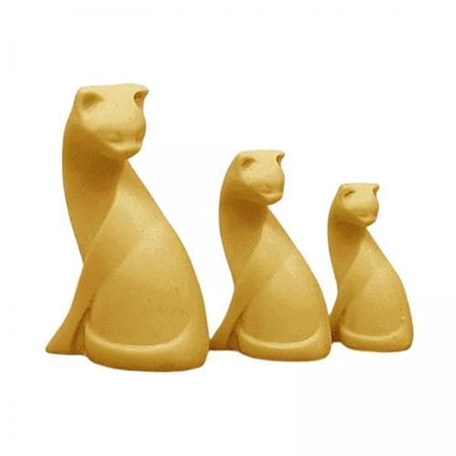2X 1:12 Skala Miniatur Katzen Figur Sammlerstück Handgefertigt Tierstatue Miniaturspielzeug Kleine Katzenfigur Sammlung Set für Studienschlafzimmer von Generic