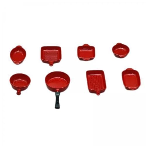 2X 1:12 Tischgeschirrschale Schalenbecher Küche Rot von Generic