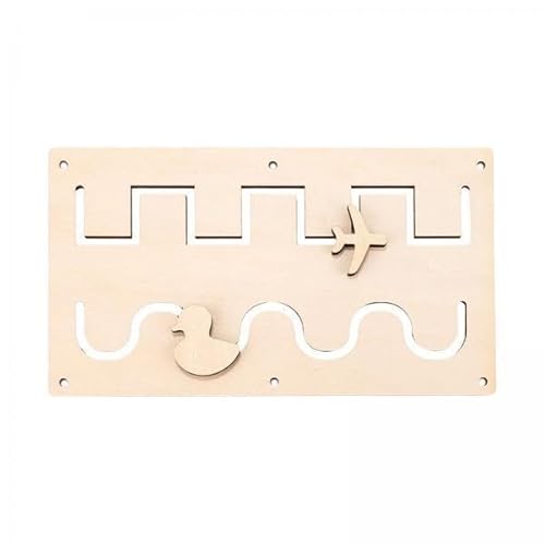 2X Kinder Busy Board DIY Zubehör Material Feinmotorik Holzhandwerk Spielzeug Entwicklungsspielzeug Activity Board für Jungen Und Mädchen, Schienenver von Generic