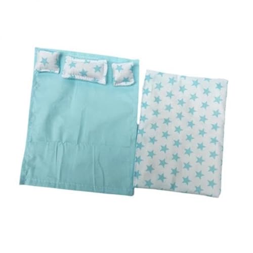 2X Mini Puppenbetthaus Set Im Maßstab 1:12, Simulation mit Bettlaken Und Kissen für Vorgetäuschtes Spielen, Ornamente, Dekor 2X Mini Puppenbetthaus Set Im Maßstab 1:12, Simulation mit Bettlaken Und Kissen für Vorgetäuschtes Spielen, Ornamente, Dekor von Generic