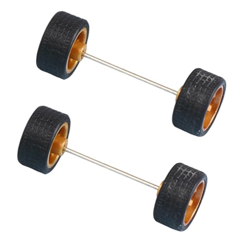 2X Modifizierter Reifen Im Maßstab 1/64 mit Rundstabachsen, Ferngesteuerte Autoteile für Sammler, Automodell Aus Druckguss, DIY Basteln, Bronze von Generic