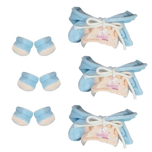 3-teiliger Baumwoll-Puppenpullover mit Schuhkostümen, pädagogisches Rollenspiel, DIY-Ankleide-Langarmshirts für 7,87-Zoll-Puppen, BLAU 3-teiliger Baumwoll-Puppenpullover mit Schuhkostümen, pädagogisches Rollenspiel, DIY-Ankleide-Langarmshirts für 7,87-Zoll-Puppen, BLAU von Generic