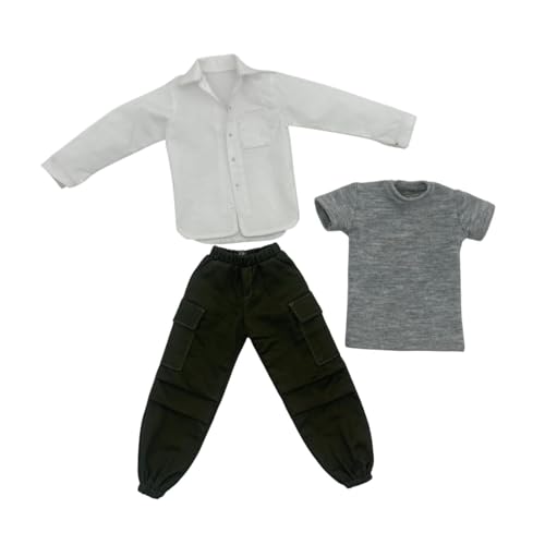3-teiliges 1/6-Action-Figuren-Kleidungsset, kompletter Anzug, Puppenkleidung für 12-Zoll-männliche Actionfiguren, Weiß 3-teiliges 1/6-Action-Figuren-Kleidungsset, kompletter Anzug, Puppenkleidung für 12-Zoll-männliche Actionfiguren, Weiß von Generic