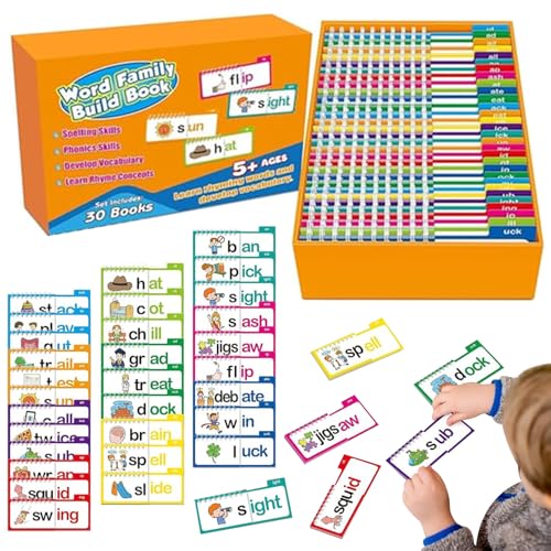 30 Read and Rhyme Flip Books - ABC Vocabulary Flash Cards, Word Families Letter Sounds Flash Cards Educational Reading Games 30 Read and Rhyme Flip Books - ABC Vocabulary Flash Cards, Word Families Letter Sounds Flash Cards Educational Reading Games von Generic