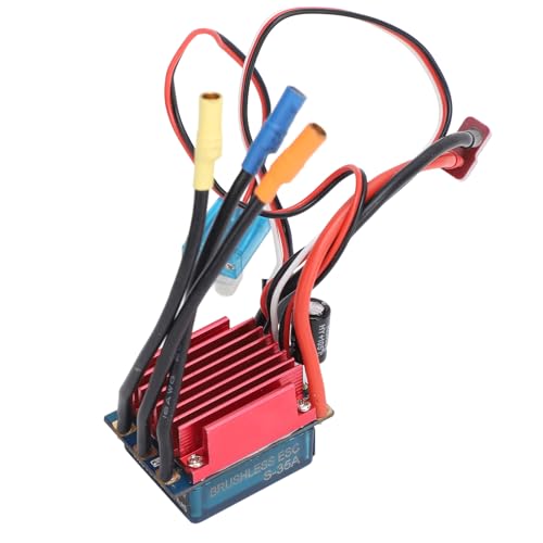 35A Bürstenloser ESC für 1 16 & 1 18 RC -Autos, Boote, Sensorloser Geschwindigkeitsregler mit Überhitzung und Niedriger Spannungsschutz von Generic