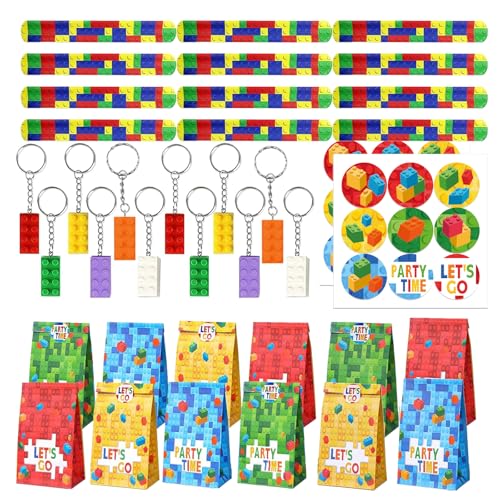 36 Pcs Bausteine Geburtstag Mitgebsel,Jungen Bausteine Party,12 Kinder Slap Armbänder,12 Schlüsselanhänger Bausteine ,12 Geschenktüte für Kindergeburtstag Jungen Mädchen 36 Pcs Bausteine Geburtstag Mitgebsel,Jungen Bausteine Party,12 Kinder Slap Armbänder,12 Schlüsselanhänger Bausteine ,12 Geschenktüte für Kindergeburtstag Jungen Mädchen von Generic
