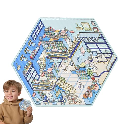 3D-Aufkleber-Szene, Haus-Aufkleber – Cabin House Miniatur-Aufkleber – 3D-Miniatur-Landschafts-Sticker für Kinder, Mädchen, Kinder, Familie 3D-Aufkleber-Szene, Haus-Aufkleber – Cabin House Miniatur-Aufkleber – 3D-Miniatur-Landschafts-Sticker für Kinder, Mädchen, Kinder, Familie von Generic