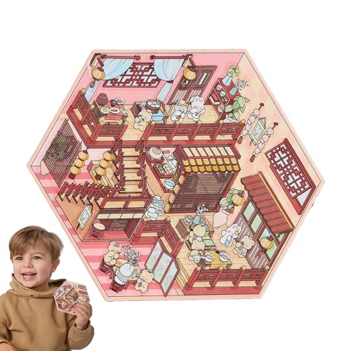 3D-Aufkleber-Szene, Hausaufkleber, visuelles Stapelhaus | 3D-Miniatur-Landschafts-Sticker für Kinder, Mädchen, Kinder, Familie 3D-Aufkleber-Szene, Hausaufkleber, visuelles Stapelhaus | 3D-Miniatur-Landschafts-Sticker für Kinder, Mädchen, Kinder, Familie von Generic