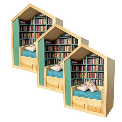 3D -Bücherregal -Puzzle - Miniaturbuch Nook Craft Kit, Fantasy Tiny Room für Kinder und Erwachsene | Wood Assembly Kit, Storybook Regaleinsatz, Sammlerspielzeugmodell, Bücherregaldekoration für Le 3D -Bücherregal -Puzzle - Miniaturbuch Nook Craft Kit, Fantasy Tiny Room für Kinder und Erwachsene | Wood Assembly Kit, Storybook Regaleinsatz, Sammlerspielzeugmodell, Bücherregaldekoration für Le von Generic