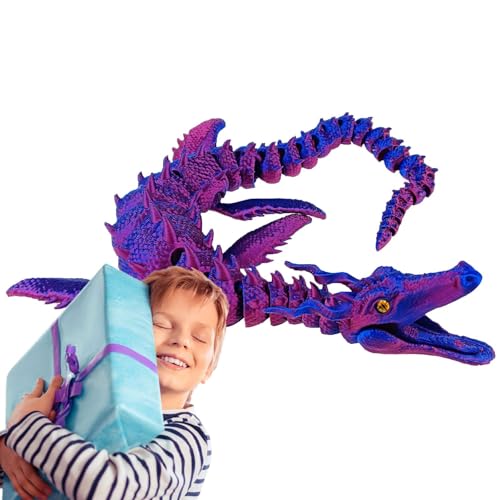 3D-Druck-Drache, 3D-Drachen-Zappelspielzeug - Interaktives Drachen-Zappelspielzeug - Voll beweglicher Drache, Zappeldrache für Kinder, Jungen, Erwachsene, verbessert die Konzentration von Generic