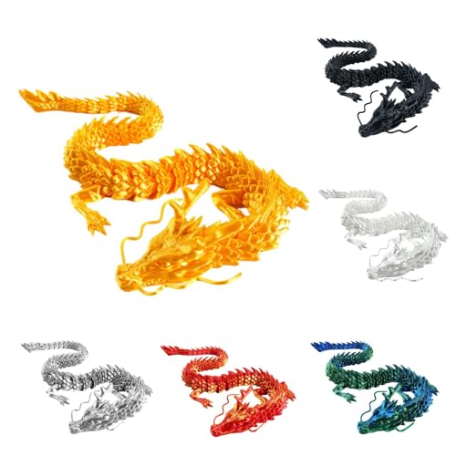 3D Gedruckter Beweglicher Drache, 3D Gedruckter Drache, Realistische Bewegliche Drachen Modell, Artikulierter Kristalldrache Drachen Figuren, Dragons Spielzeug, Drachenfiguren Kristalldrachen von Generic