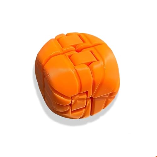 3D-Gedruckter Zappelwürfel Basketball, Stresswürfel Basketball, kreativer Würfel-Basketballspielzeug, Stress und Angst entspannend, unendlich Flip Magic Cube Basketball (No Black line) von Generic