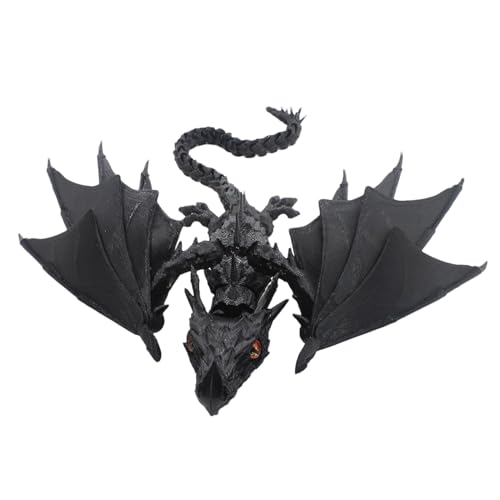 3D Gedrucktes Dragon Fidget Spielzeug - Bewegliche , Realistische Figur | Flexible Fidgets Skulptur Stressabbau Kreatives Spiel Home Decoration Desktop Ornament von Generic