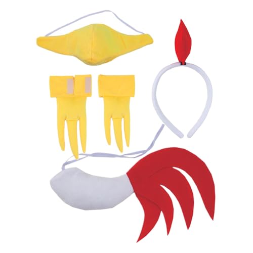 -Küken-Stirnband-Set, Küken-Kostüm-Set | Küken Kinderkostüm n Tierkostüm,Kostümzubehör Ohren Schwanz Kostümset für Halloween & Verkleidung -Küken-Stirnband-Set, Küken-Kostüm-Set | Küken Kinderkostüm n Tierkostüm,Kostümzubehör Ohren Schwanz Kostümset für Halloween & Verkleidung von Generic