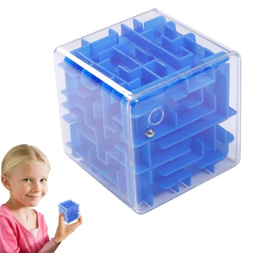 3D Labyrinth Würfel Puzzle - Tragbares Gehirn Puzzle, Denksport Spielzeug für Kinder | Rollende Kugel Labyrinth Spiel, Tragbares Fidget Spielzeug zum Lernen und Spaß, Bildungswürfel für Kinder als Geb von Generic