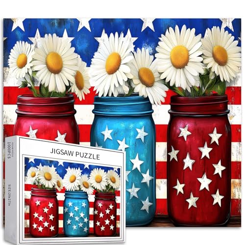3D-Maurerglas-Blumen-Flaggen-Puzzle, Stern-Bordüre, Gänseblümchen, 68,6 x 50,8 cm, Clipart-T-Shirt-Design, anspruchsvolle Familien-Aktivitätsspiele, buntes Bastelpuzzle für Heimdekoration, Geschenke 3D-Maurerglas-Blumen-Flaggen-Puzzle, Stern-Bordüre, Gänseblümchen, 68,6 x 50,8 cm, Clipart-T-Shirt-Design, anspruchsvolle Familien-Aktivitätsspiele, buntes Bastelpuzzle für Heimdekoration, Geschenke von Generic