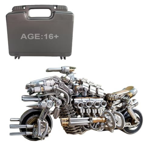 3D Metall Puzzle Modellbausatz Erwachsene, DIY 3D Puzzle Metall Motorrad, Metall 3D Puzzle Model Kit Desktop Spielzeug Geschenke - 600 Teile von Generic