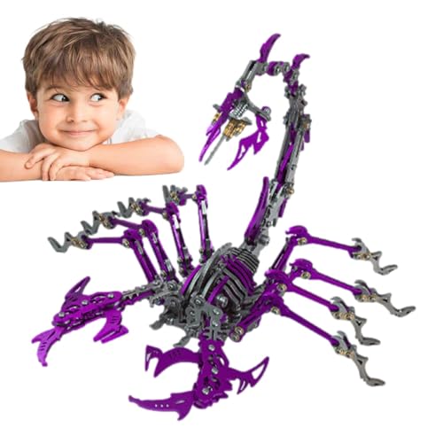 3D Metall Puzzle Skorpion, Metall Skorpion Puzzle,Model Kit & Puzzle Spielzeug - Bewegliche Joint Scorpion Puzzle Spielzeug, 3D abnehmbare Puzzle, Modellbau-Kits, Schreibtischdekorationen von Generic