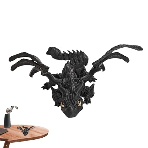 3D Print Dragon,3D Dragon | 13 Klapp 3D Tier Spielzeug - Flexible Drachen Spielzeug für Kinder, Spielzeug für fliegende Drachen, Spielzeug für Executive Schreibtische für Kinder und Erwachsene von Generic