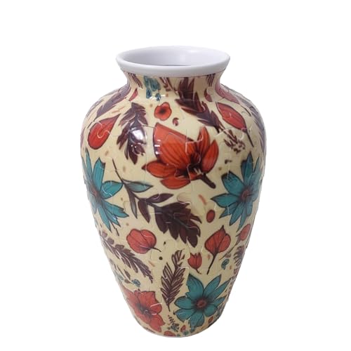3D-Puzzle-, Vase, Blumenarrangement, Heimdekoration, Denksportaufgabe für alle Altersgruppen, Indoor-Aktivität, ABS-Kunststoff-Design Tne399 (White, 16.5x10.5cm) von Generic