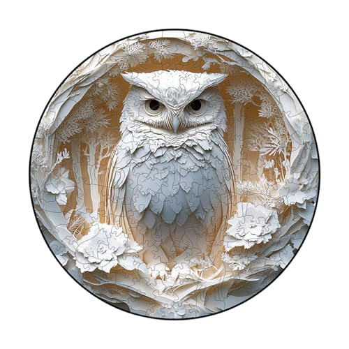 3D-Puzzle für Erwachsene, 3D, Puzzle aus Holz für Erwachsene, 3D, Eulen-Puzzle, 150 Teile, 3D-Hartholz – schwierige Puzzles für Erwachsene, Vogelpuzzle für chinesisches Neujahr, Valentinstag, Party von Generic