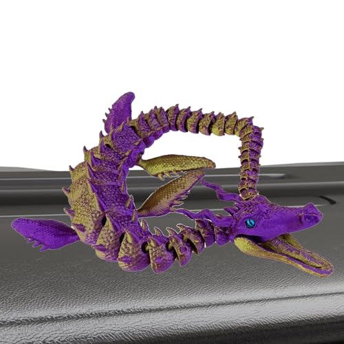 3D-gedruckte Drachen, artikulierter Drache - 3D-gedrucktes Drachenspielzeug,Voll bewegliches 3D-gedrucktes Drachen-Zappelspielzeug für Erwachsene, Jungen und Kinder von Generic