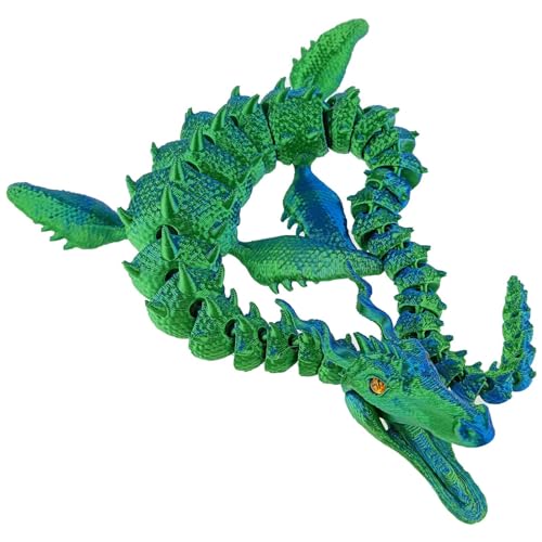3D-gedruckte Drachen, artikulierter Drache | Interaktives Drachen-Zappelspielzeug | Voll beweglicher Drache, Chefschreibtischspielzeug, Zappeldrache für Kinder und Erwachsene von Generic